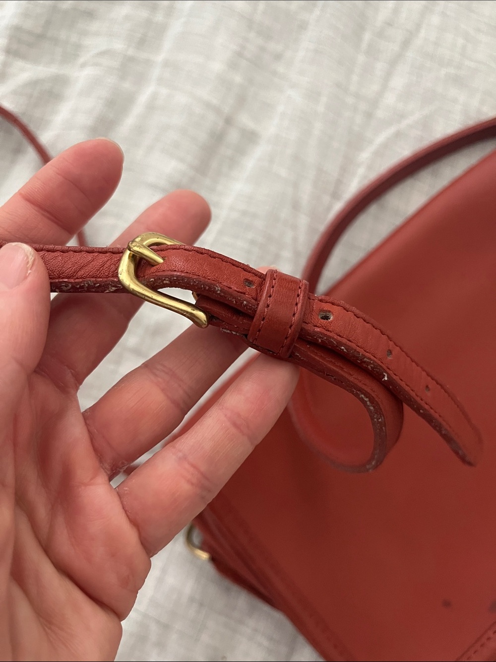 Vintage Coach 9755 Penny Pocket Purse in brick red glove tanned leather - Picture 12 of 15